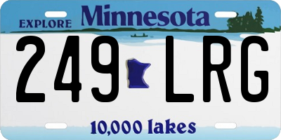 MN license plate 249LRG