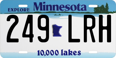 MN license plate 249LRH