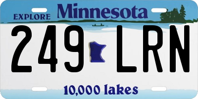 MN license plate 249LRN