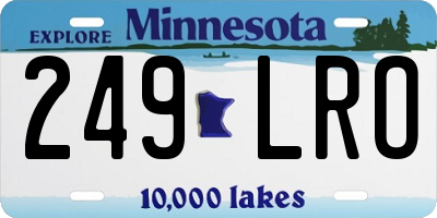MN license plate 249LRO