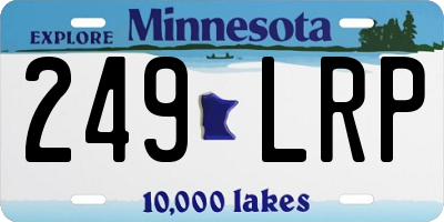 MN license plate 249LRP