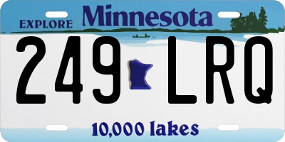 MN license plate 249LRQ