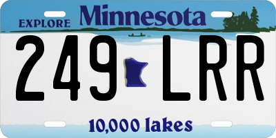 MN license plate 249LRR