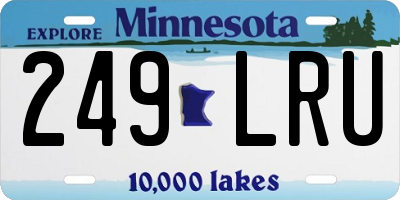MN license plate 249LRU