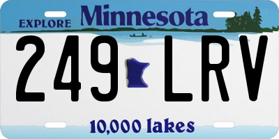 MN license plate 249LRV