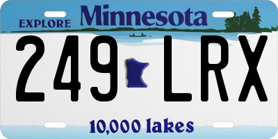 MN license plate 249LRX