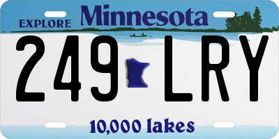 MN license plate 249LRY