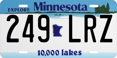 MN license plate 249LRZ