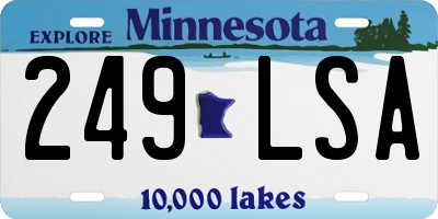 MN license plate 249LSA
