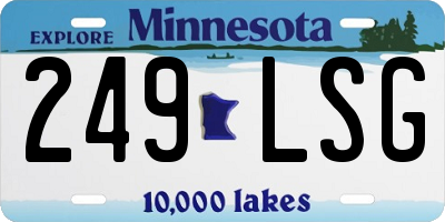 MN license plate 249LSG