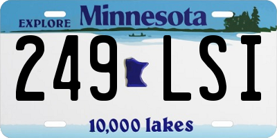 MN license plate 249LSI