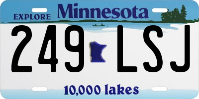 MN license plate 249LSJ
