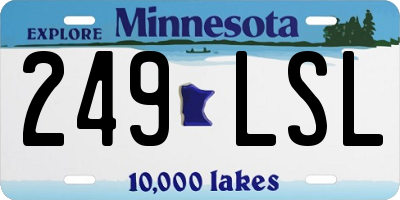 MN license plate 249LSL