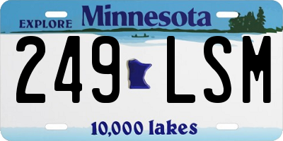 MN license plate 249LSM