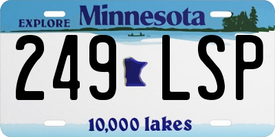 MN license plate 249LSP