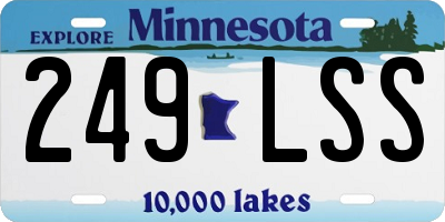 MN license plate 249LSS