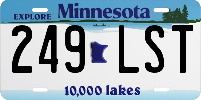 MN license plate 249LST