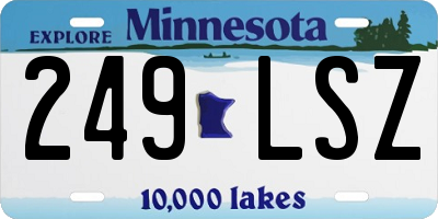 MN license plate 249LSZ