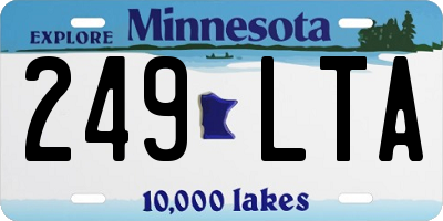 MN license plate 249LTA