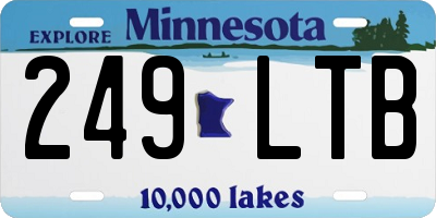 MN license plate 249LTB