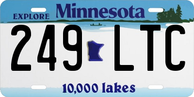 MN license plate 249LTC