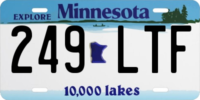 MN license plate 249LTF