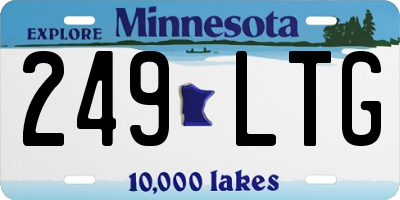 MN license plate 249LTG