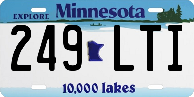 MN license plate 249LTI