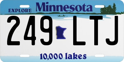 MN license plate 249LTJ