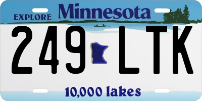 MN license plate 249LTK