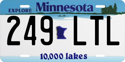 MN license plate 249LTL