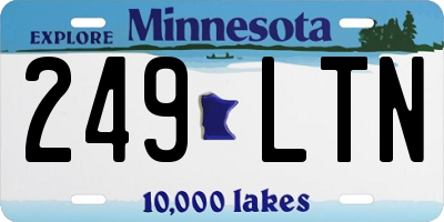 MN license plate 249LTN