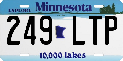MN license plate 249LTP