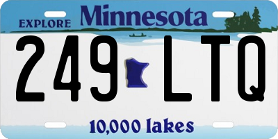 MN license plate 249LTQ