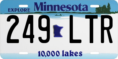 MN license plate 249LTR