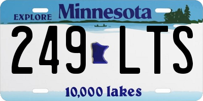 MN license plate 249LTS