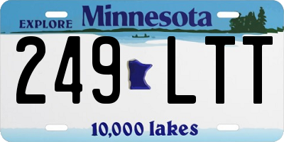 MN license plate 249LTT
