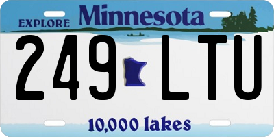 MN license plate 249LTU