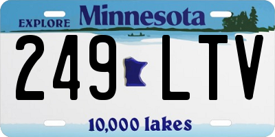 MN license plate 249LTV