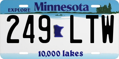 MN license plate 249LTW