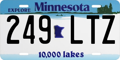 MN license plate 249LTZ