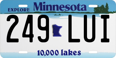 MN license plate 249LUI