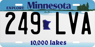 MN license plate 249LVA