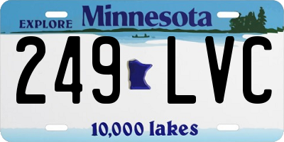 MN license plate 249LVC