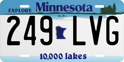 MN license plate 249LVG