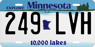 MN license plate 249LVH