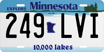 MN license plate 249LVI