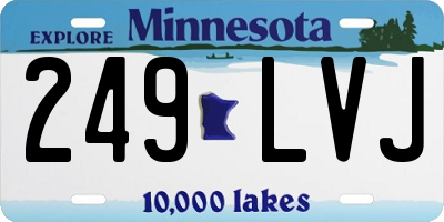 MN license plate 249LVJ