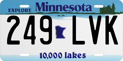 MN license plate 249LVK