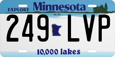 MN license plate 249LVP